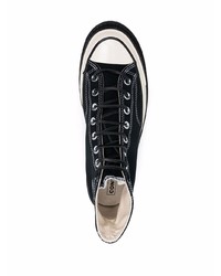 Baskets montantes en toile noires Converse