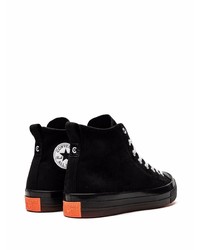 Baskets montantes en toile noires Converse