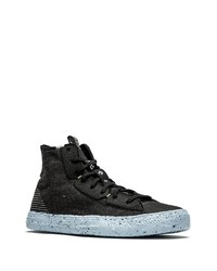 Baskets montantes en toile noires Converse