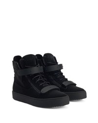 Baskets montantes en toile noires Giuseppe Zanotti