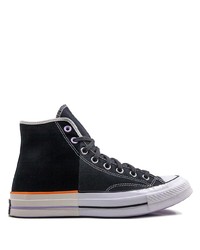 Baskets montantes en toile noires Converse