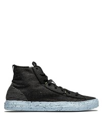 Baskets montantes en toile noires Converse