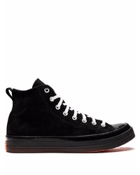 Baskets montantes en toile noires Converse