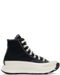 Baskets montantes en toile noires Converse