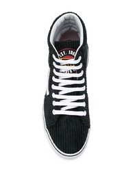 Baskets montantes en toile noires Vans