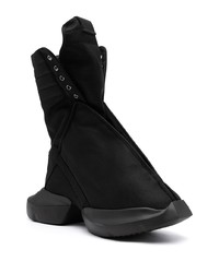 Baskets montantes en toile noires Rick Owens DRKSHDW