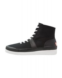 Baskets montantes en toile noires Hunter