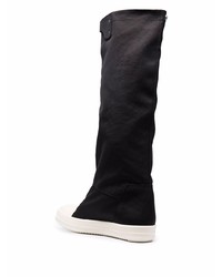 Baskets montantes en toile noires Rick Owens DRKSHDW