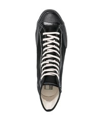 Baskets montantes en toile noires Superga