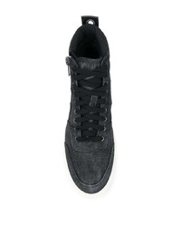 Baskets montantes en toile noires Diesel