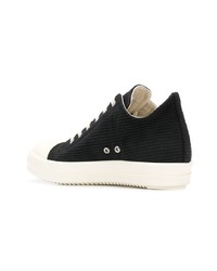 Baskets montantes en toile noires Rick Owens DRKSHDW