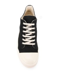 Baskets montantes en toile noires Rick Owens DRKSHDW