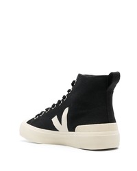 Baskets montantes en toile noires Veja