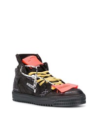 Baskets montantes en toile noires Off-White