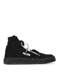 Baskets montantes en toile noires Off-White