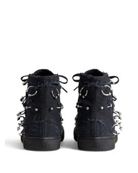 Baskets montantes en toile noires Balenciaga