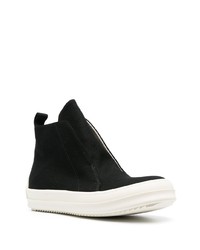 Baskets montantes en toile noires Rick Owens DRKSHDW