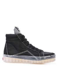 Baskets montantes en toile noires Rhude