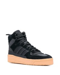 Baskets montantes en toile noires adidas