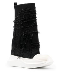 Baskets montantes en toile noires Rick Owens DRKSHDW