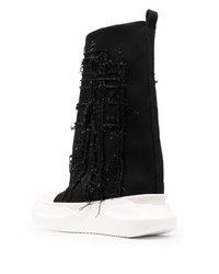 Baskets montantes en toile noires Rick Owens DRKSHDW