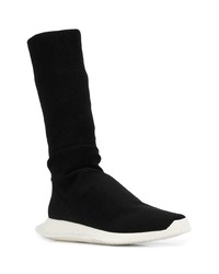 Baskets montantes en toile noires Rick Owens DRKSHDW