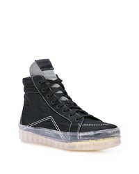 Baskets montantes en toile noires Rhude