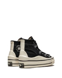 Baskets montantes en toile noires Converse