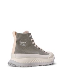 Baskets montantes en toile olive Converse