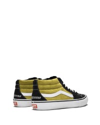 Baskets montantes en toile olive Vans