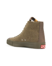 Baskets montantes en toile olive VISVIM