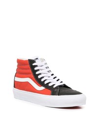 Baskets montantes en toile orange Vans