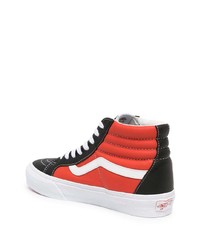 Baskets montantes en toile orange Vans