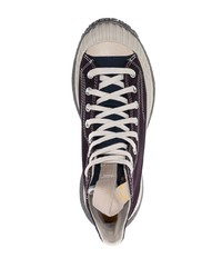 Baskets montantes en toile pourpre foncé Converse