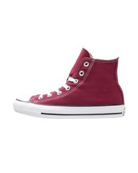 Baskets montantes en toile pourpre foncé Converse