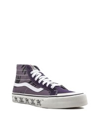 Baskets montantes en toile pourpre foncé Vans