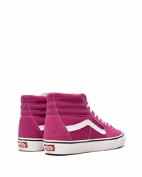 Baskets montantes en toile pourpres Vans