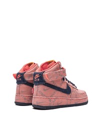 Baskets montantes en toile roses Nike