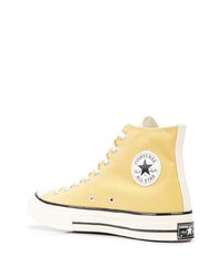 Baskets montantes en toile roses Converse