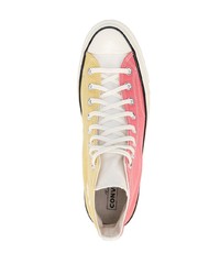 Baskets montantes en toile roses Converse