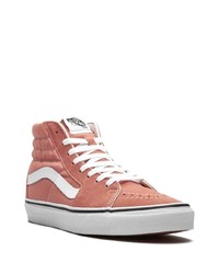 Baskets montantes en toile roses Vans