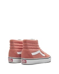 Baskets montantes en toile roses Vans