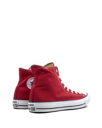 Baskets montantes en toile rouges Converse