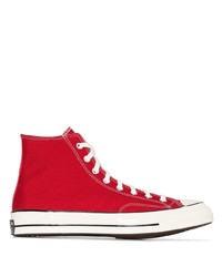 Baskets montantes en toile rouges Converse