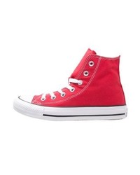 Baskets montantes en toile rouges Converse