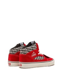 Baskets montantes en toile rouges Vans