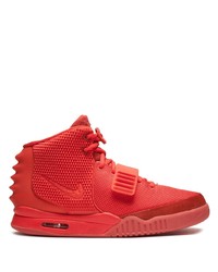 Baskets montantes en toile rouges Nike