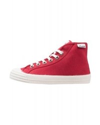 Baskets montantes en toile rouges Novesta