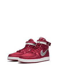 Baskets montantes en toile rouges Nike