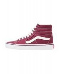 Baskets montantes en toile rouges Vans